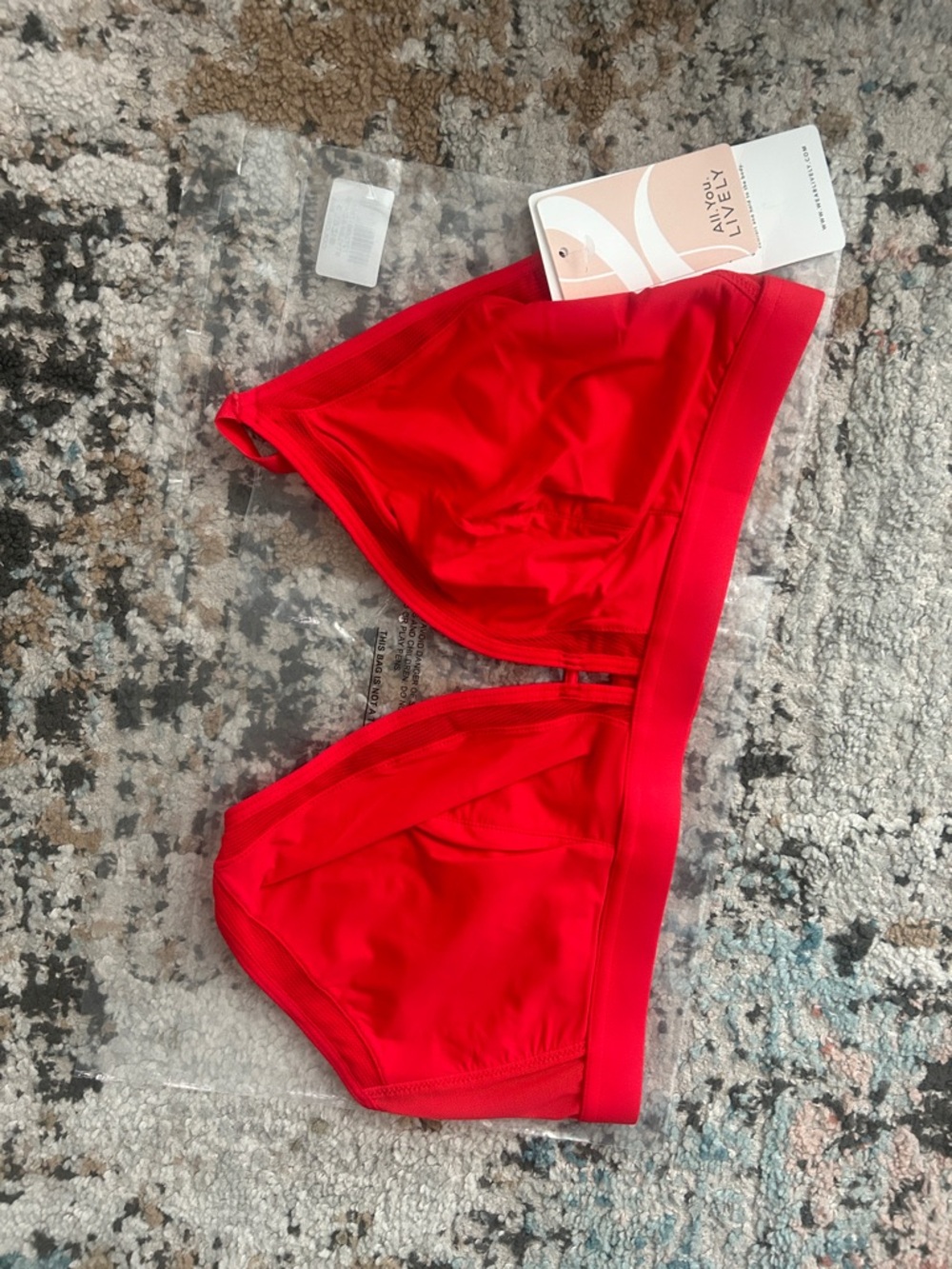 Lively Red Wireless Triangle Bralette